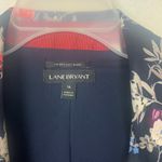 Lane Bryant womens 16 1x 2x floral navy blazer jacket business formal work blue Photo 1