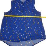 Kensie Womens M Cobalt Sleeveless Sheer Blouse Shirt Top Classiccore Casual Photo 2