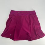 Lululemon Pace Rival Mid-Rise Skirt Skort Extra Long Magenta Purple Size 4 Photo 2