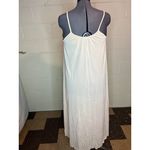 nightgown lace long pink nude nylon Size XL Photo 5