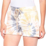 Young Fabulous and Broke Yellow And Orange Wallis Lace Up Tie Dye Shorts Size S Photo 0
