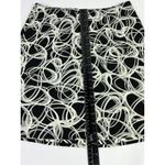 EXPRESS Black White Swirl Print A-Line Skirt Size S 100% Polyester Photo 6