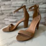 Windsor  || Beige Round Open Toe One Strap 3 1/2 inch Heels Photo 2