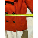 Antonio Melani Women's Orange Wool Blend Pea Coat Size 6 Winter Quiet Luxury Photo 6