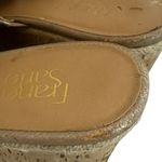 Franco Sarto  Gold Slip-On Slide Wedge Sandals Metallic Comfort Size 9.5 Women's Photo 6