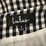 Lulus Collegiate Class black & white gingham checkered mini skirt size S Photo 4