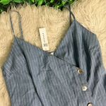 Topshop Pinstripe Denim Wrap Dress 12 Photo 10