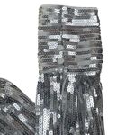 NWT Missguided Silver Sequin One Shoulder Deep Cuff Top Long Sleeve US 4 NYE Photo 4