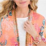 Chico's CORAL REEF RUANA COVERING RUANA PARADISE LILY size l/XL Photo 2