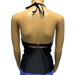 NWT Salt + Cove Black Ribbed Ringing It Beaded High Neck Tankini Swim Top Small Photo 4