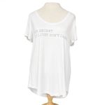 Lorna Jane LORNA Lane ‘The Secret’ Short Sleeve V-Neck T-Shirt in White/Black Size Medium Photo 1