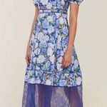 Rachel Parcell Puff Sleeve Lace Trim Midi Dress Photo 6