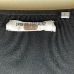 Opening Ceremony Black Side Flounce Knit Top Size Large Women's Scoop Neck Photo 4