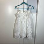 Amanda Uprichard  Russo Dress Size Medium White Gingham Babydoll Mini Bridal Photo 4