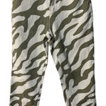 Source Unknown Green and White Zebra Print Pants Photo 0