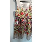 LUXE by Carmen Marc Valvo Sleeveless Floral Midi Dress Green Size 12 Photo 1
