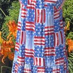 Crown & Ivy 4th of July Maxi Dress Spaghetti Strap Red White Blue Photo 6