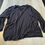 Calvin Klein  Women's Black gold Long Sleeve Top shirt Photo 0