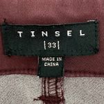 TINSEL Deep Plum Raw Hem Cropped Pants Plus Size 33 Casual Summer Everyday Purple Photo 5