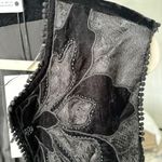 ZARA  Embroidered Velvet Open Front Vest Photo 5