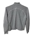 Lululemon On Repeat Bomber Jacket 12 Gray Textured Knit Full Photo 4