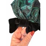 Laura Ashley Vintage Green Velvet and Taffeta Dress - Size 14 Photo 8