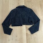 Maniere De Voir  Cropped Blazer Rhinestone Size US6 Black Photo 4