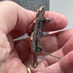 Vintage copper beaded oak leaf brooch Brown Photo 4