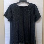 Torrid Black Snake Print Velvet High Neck T-Shirt Tee Top $39.50 EUC 1X Photo 2
