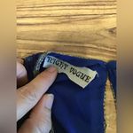 Vintage night vogue cocktail blouse silk size medium Blue Photo 3