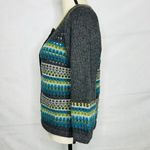 Sundance  Katrina Lambswool Blend Snap-Front Cardigan Knit Sweater Gray Sz S Photo 5