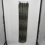 Unbranded Italy Leopard Print Long Scarf Rectangle Satin Polyester Black Photo 5
