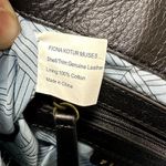 Fiona Kotur Muses Leather Fringe Snakeskin Crossbody Bag Black Photo 8