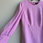 J.Crew Long Sleeve Dress Button Detail 365 Crepe Sundrenched Peony Lilac Size 6 Photo 2