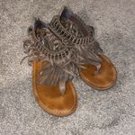 Not Rated 2/$30 mushroom fringe gladiator sandals size 9 Photo 8