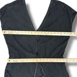 Anthropologie Cloth & Stone Tencel V Neck Wide Leg Crop Jumpsuit Black Small Minimalist Photo 12