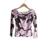 STINE GOYA Yuna Slinky Jersey Top Liquified Flora Purple Photo 2