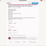 Mystic Sundance pleated  Falls Hi low blouse S Photo 7