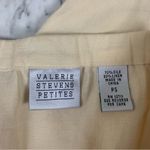 Valerie Stevens  Silk Linen Blend Lightweight Pants  Pale Yellow Petite Small Photo 1