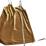 BURU Small Gold Metallic Shimmer Slip Holiday Dress Photo 13