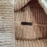 Free People  Cowl Neck Long Sleeve Ribbed Knit Sweater Beige Pullover Size Small Photo 5