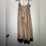 Banana Republic Vintage 100% silk cream and brown  Dress Size 12 Photo 1