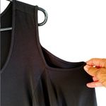 Susan Graver EUC  Cold Shoulder Liquid
Knit Midi Dress Black Size 1X Photo 2