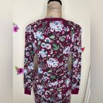Vera Bradley Bordeaux Blooms Floral Burgundy Paisley Long Sleeve Pajama Set Sz M Photo 8