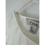 COS  Draped Asymmetric Maxi Dress‎ White Size 2 Linen Minimalist Photo 5