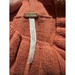 Free People FREE‎ PEOPLE Lottie Coral Ribbed Small Button Front Mock Neck Sweater Dress M7-3 Photo 5