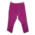 Lululemon Womens Athletica Hot Like Agn Magenta Pink Mesh Capri Leggings Size 8 Photo 1