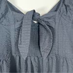 Old Navy Maxi Tiered Dress Black Seersucker Smocked Back Sleeveless Size Lg Tall Photo 6