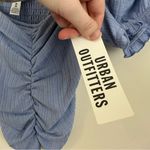 Urban Outfitters  Blue Ruched Front Off-Shoulder Top Medium NWT Photo 3