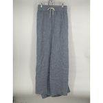 Athleta Cabo Linen Wide Leg Pull On Relaxed Drawstring Pants Blue Plus Size 26 Photo 2